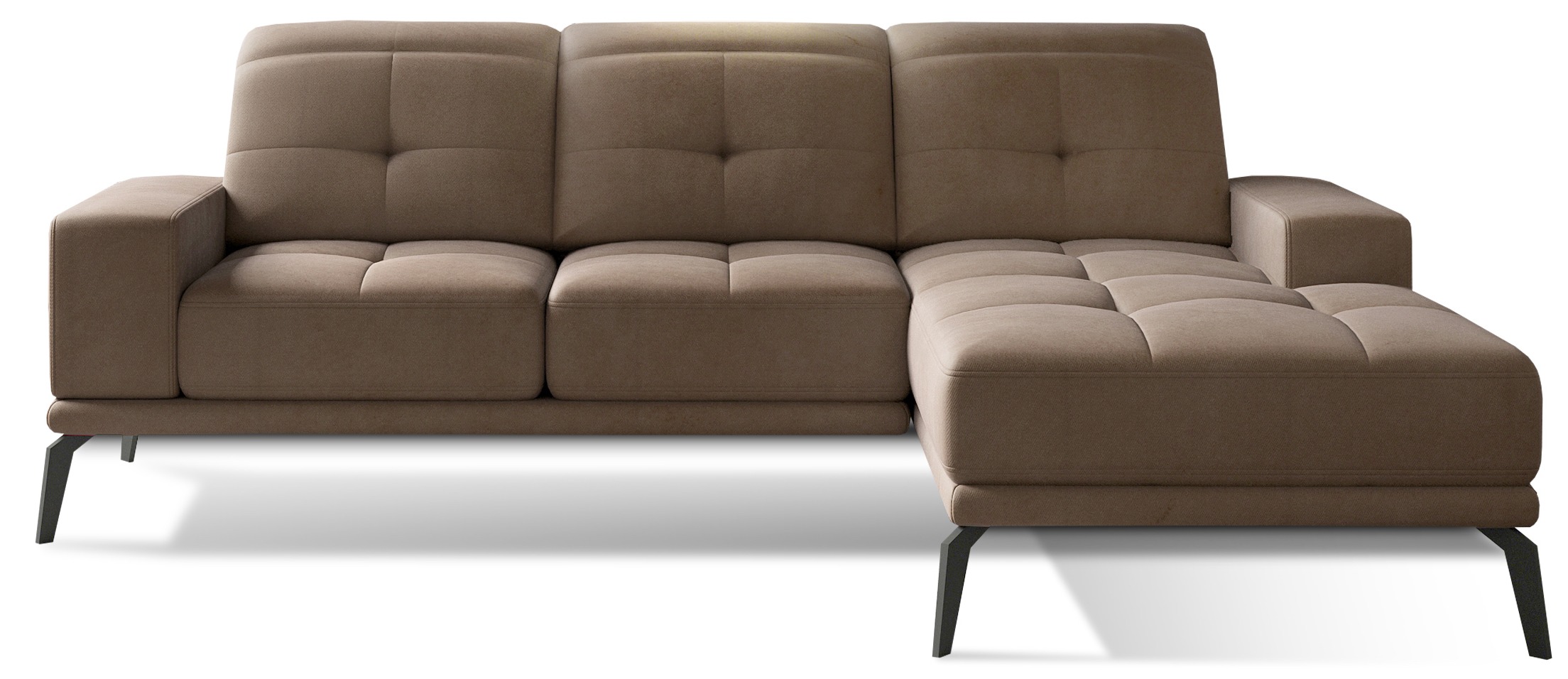 Canapé d'angle convertible en tissu