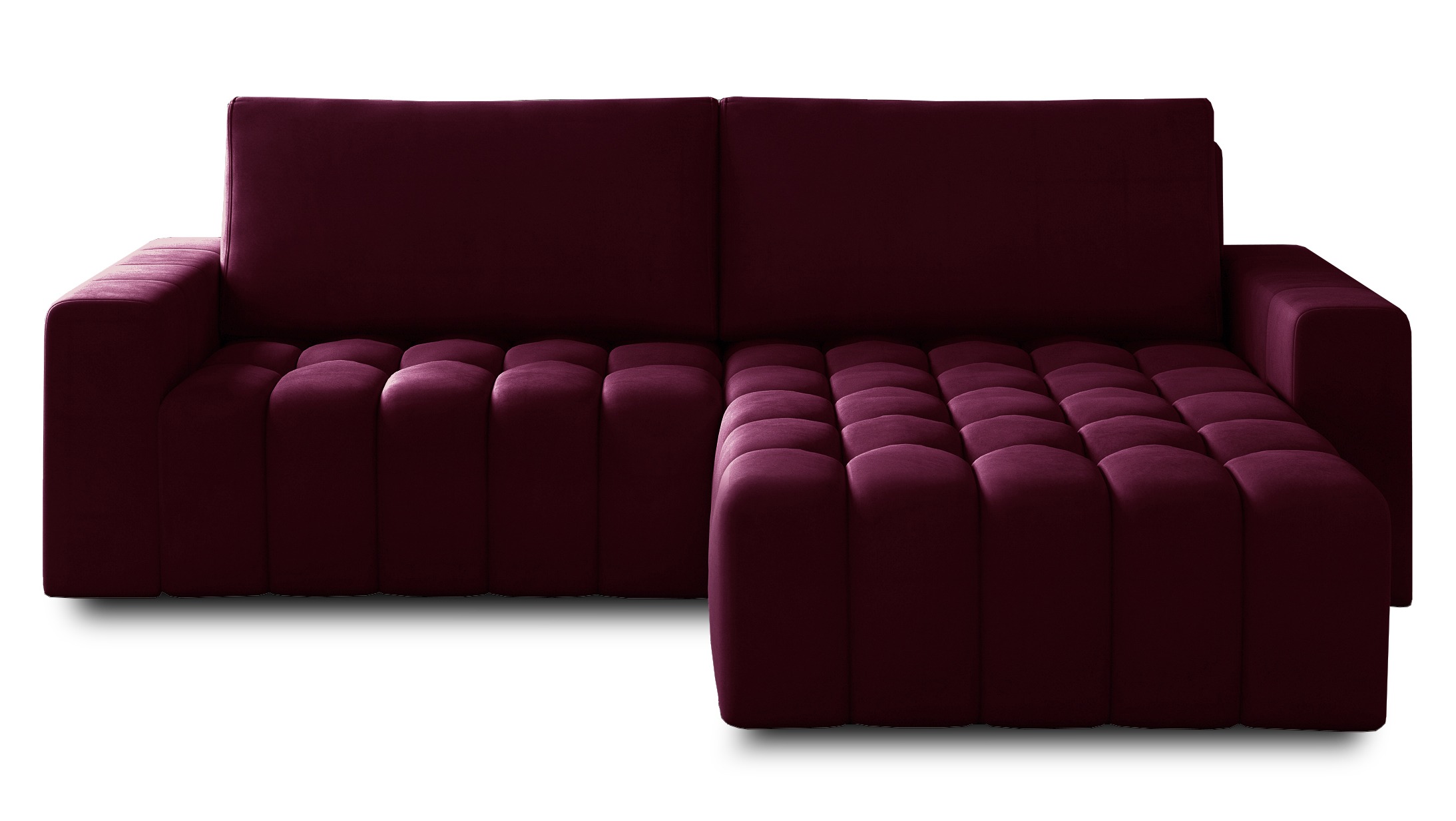 Canapé d'angle convertible en velours