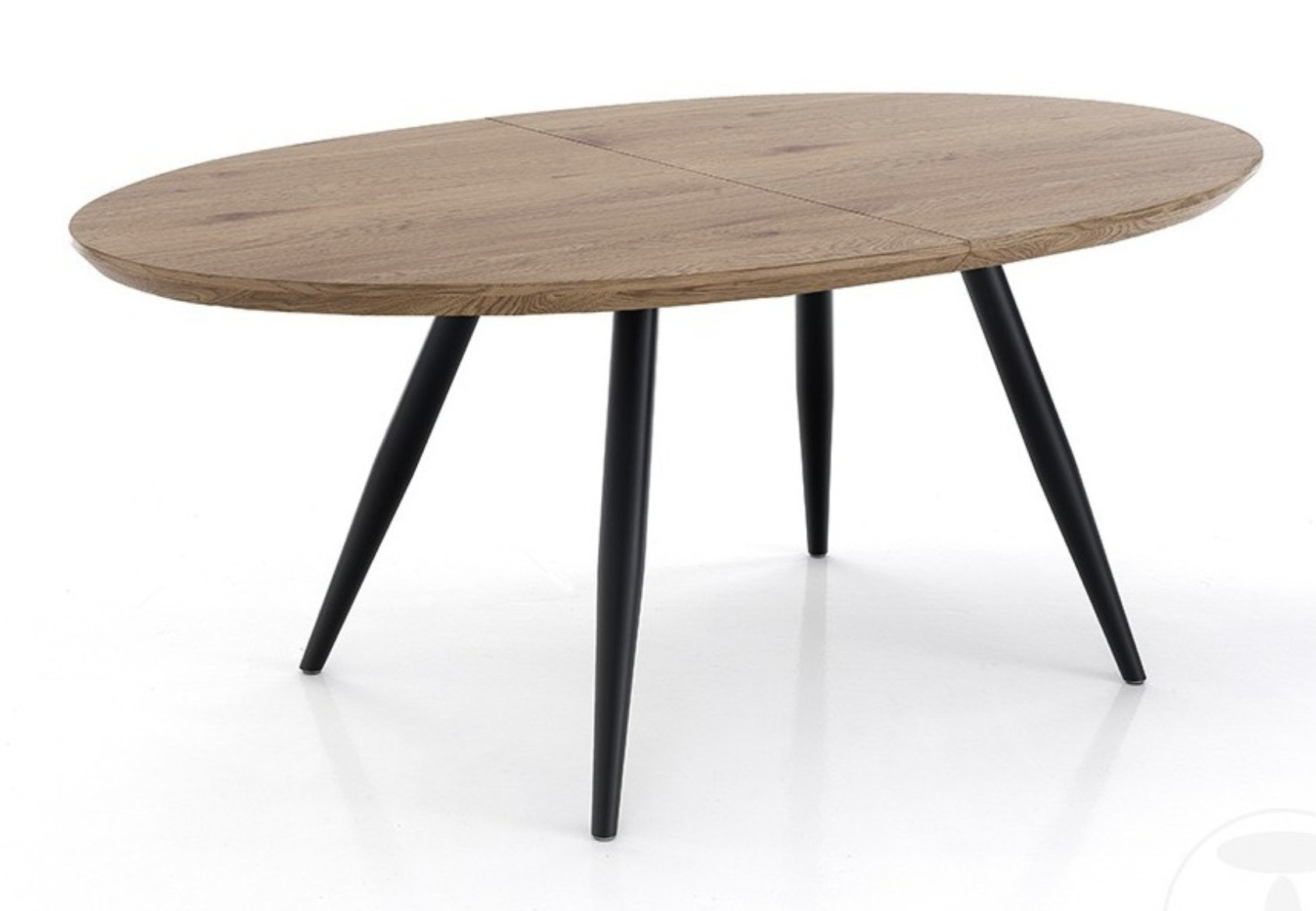 Table extensible ovale