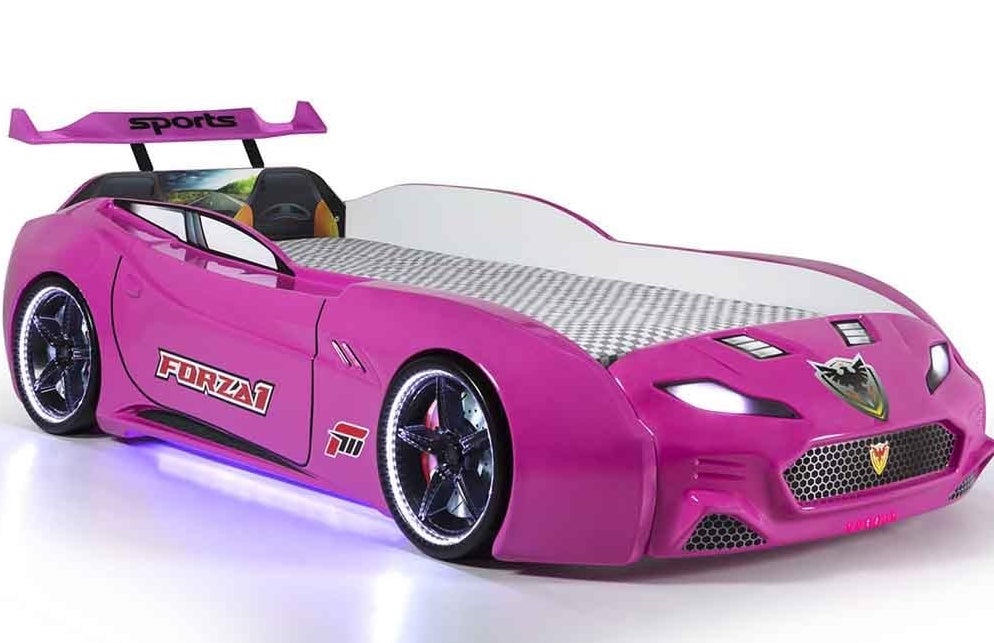 Lit voiture rose