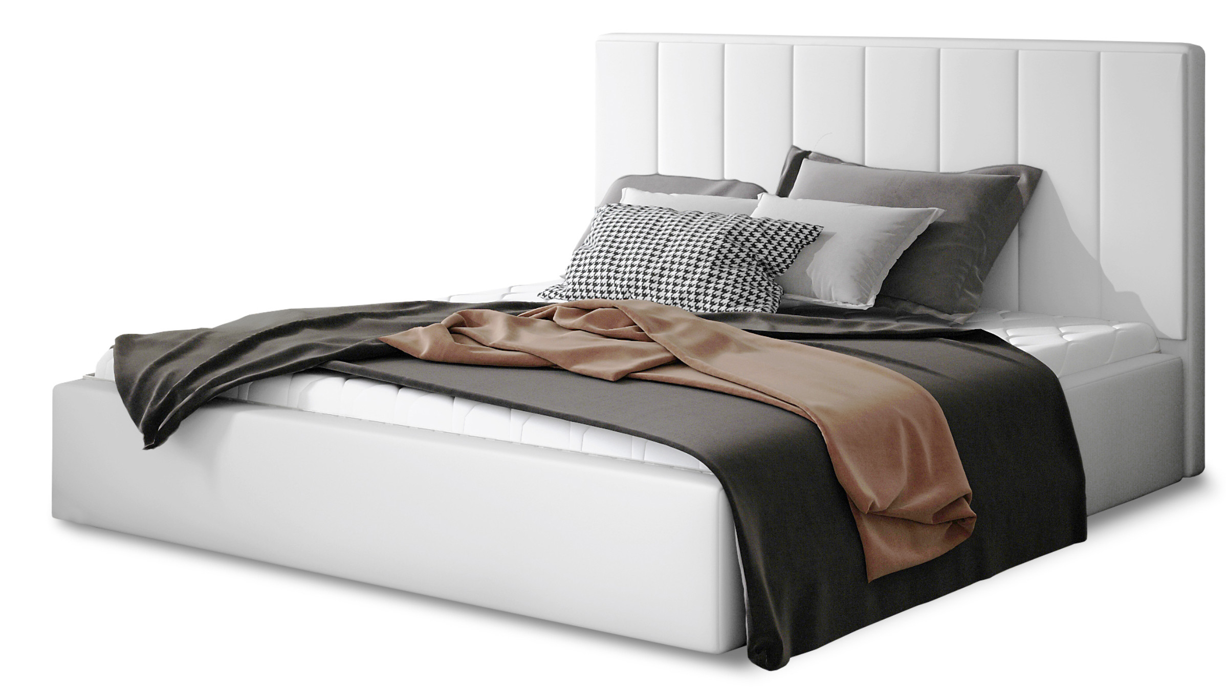 Lit coffre simili cuir