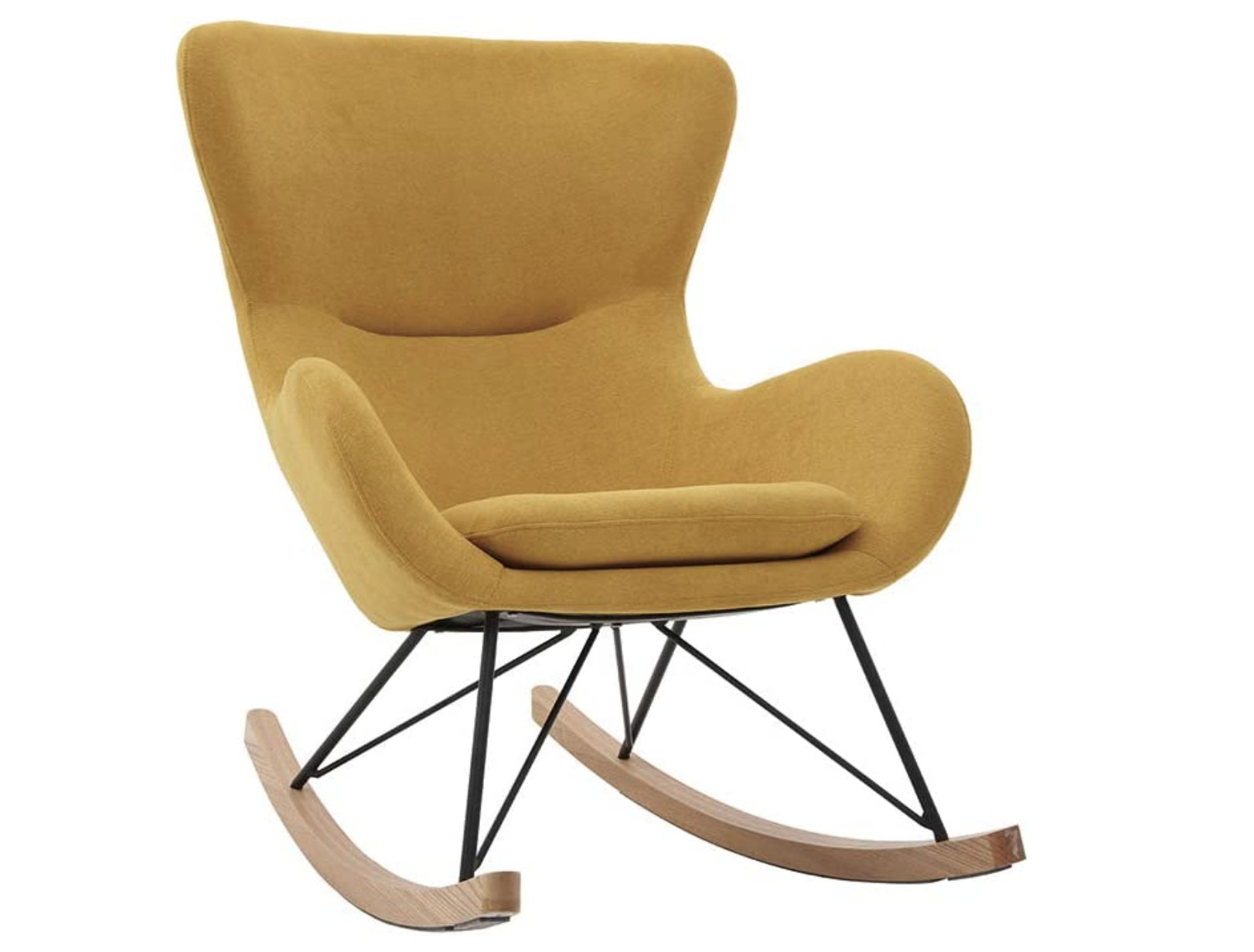 Rocking chair jaune