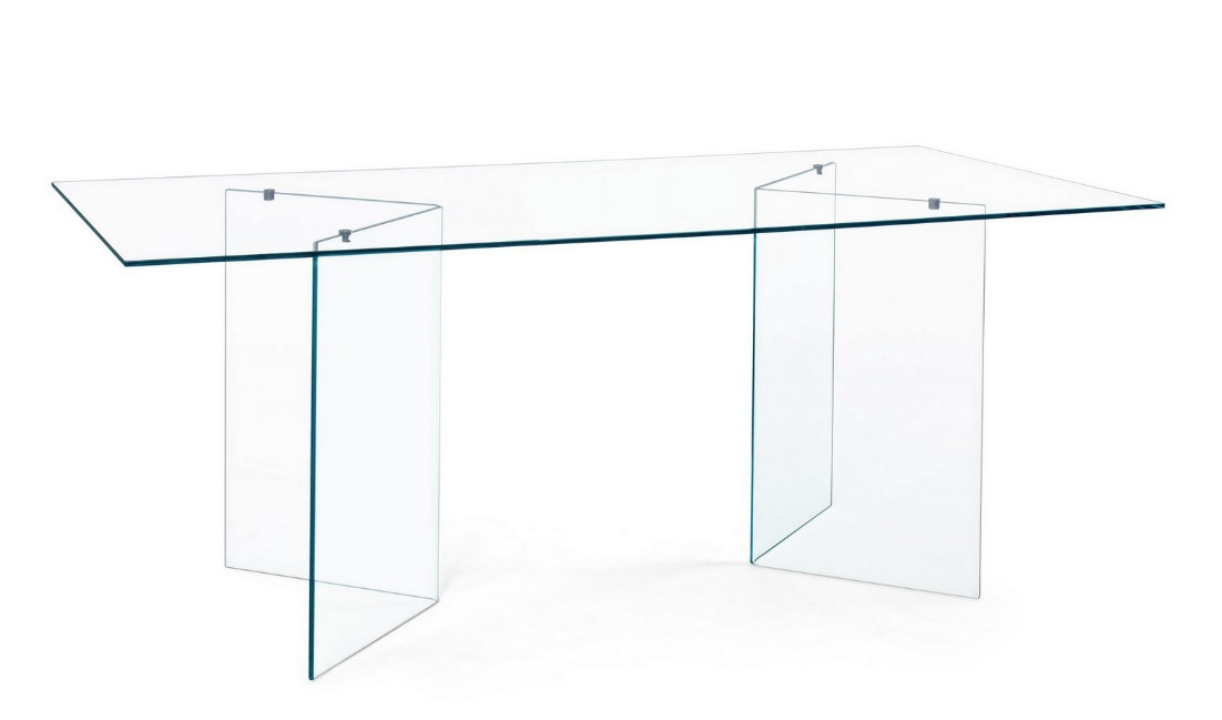 Table à manger en verre trempé