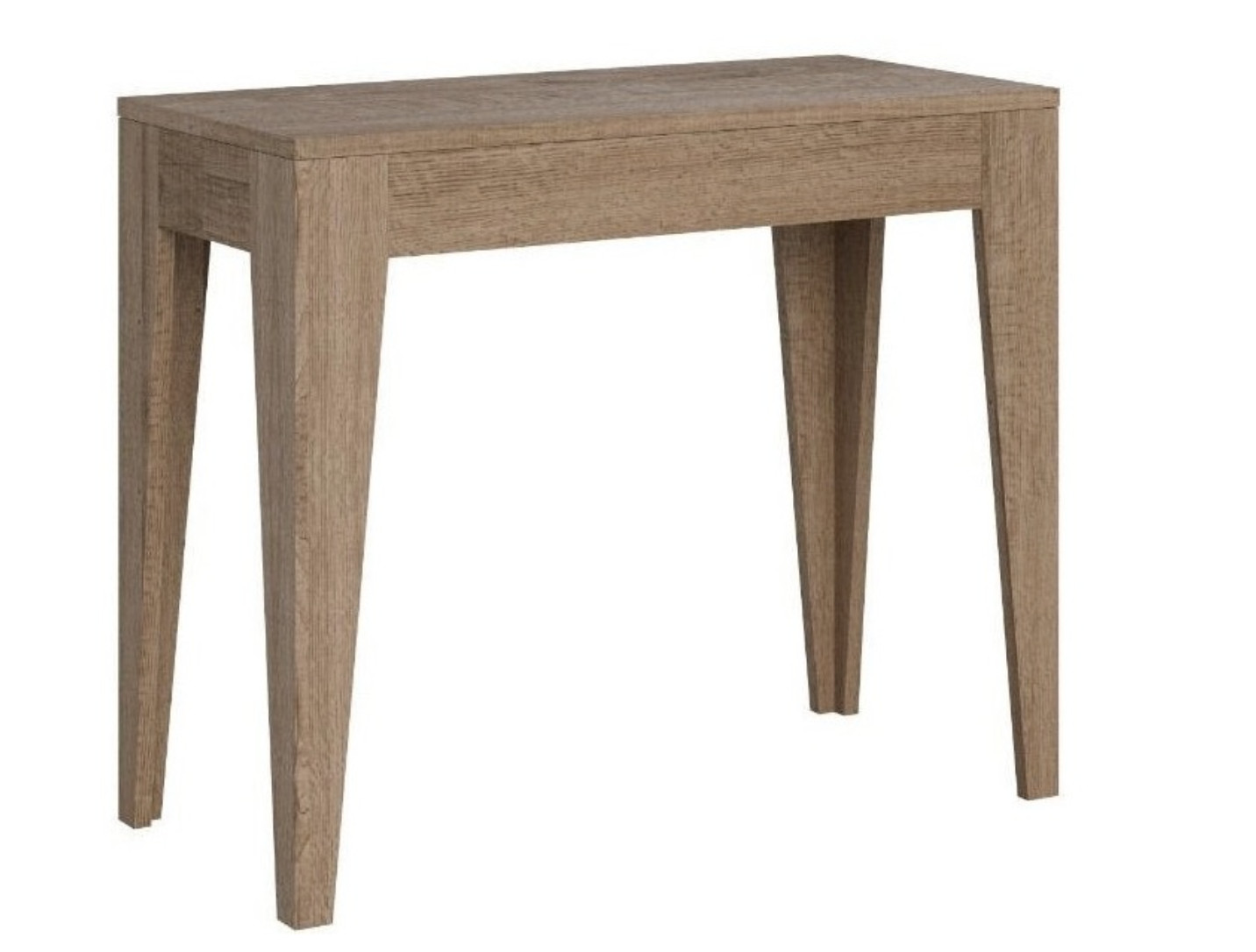 Console extensible en bois clair