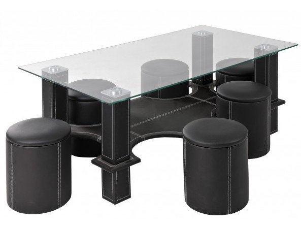 Table basse avec pouf(s)