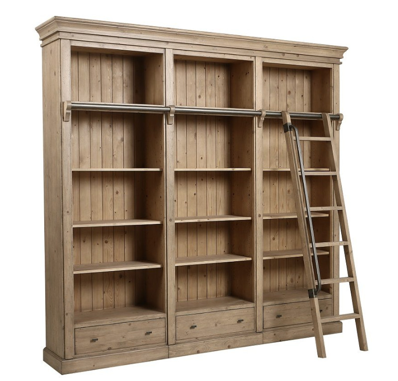 Bibliothèque en bois clair